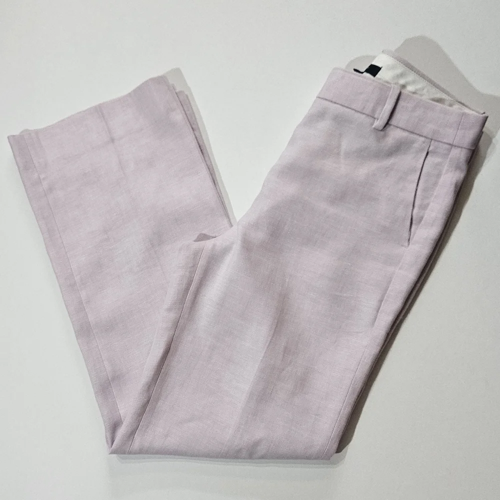 J. Crew Light Lavender Linen Blend Pants